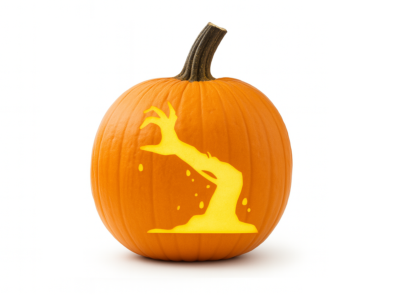 Zombie Arm Stencil Pumpkin Mockup
