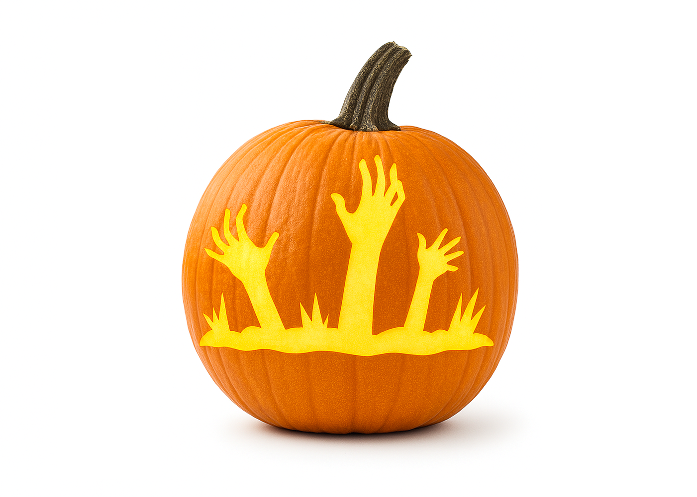 Zombie Hands Stencil Pumpkin Mockup